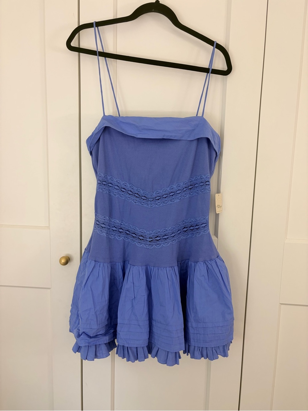 Free People Cornflower Blue Bliss Beauty Mini Dress | M - Picture 2 of 6